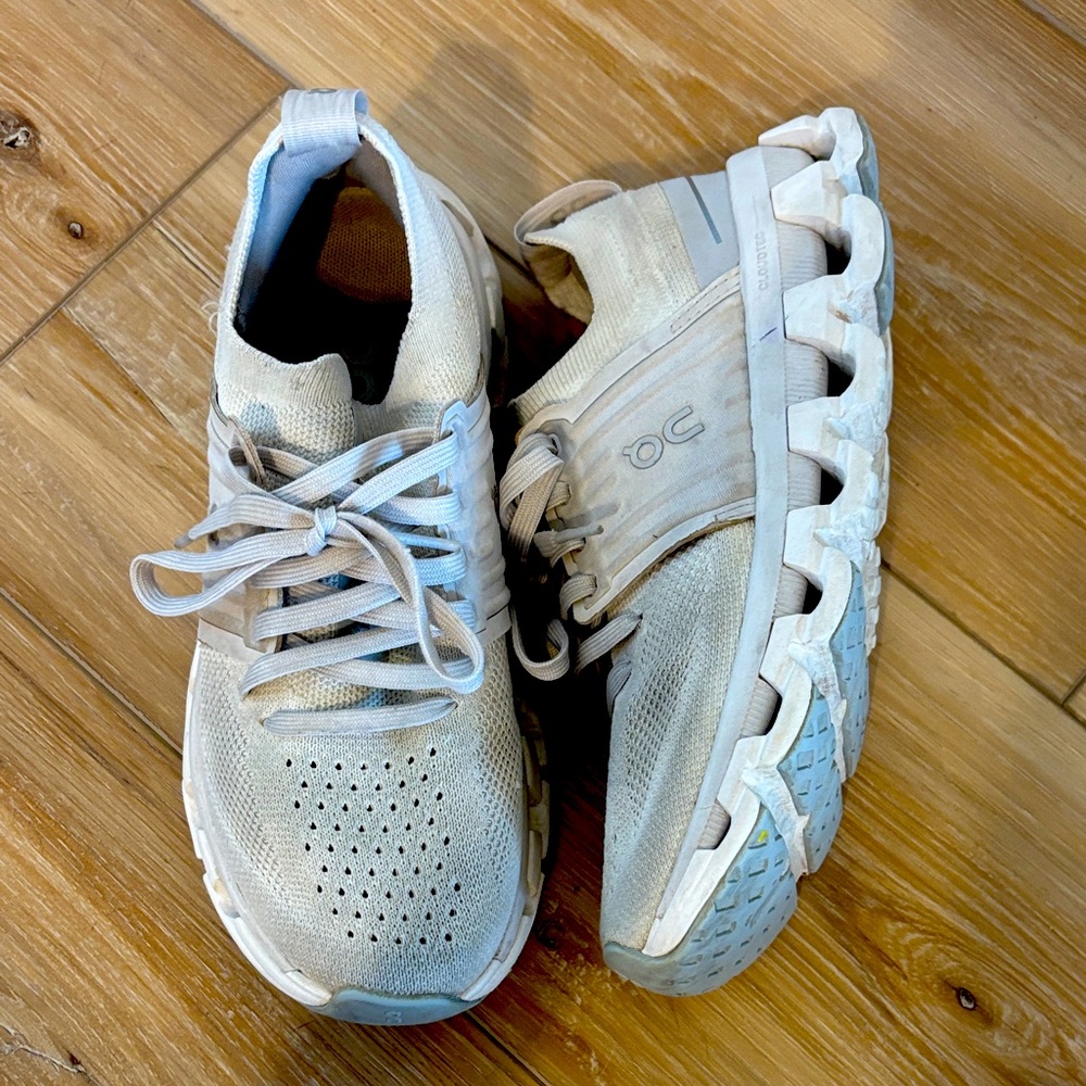 On Running Cream Athletic Shoes